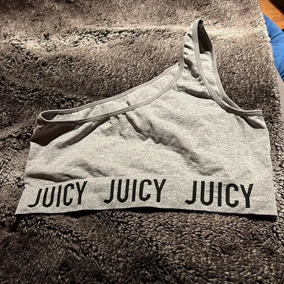 Juicy couture  Logo One shoulder tank top sports bra Sz XL - Picture 8 of 9